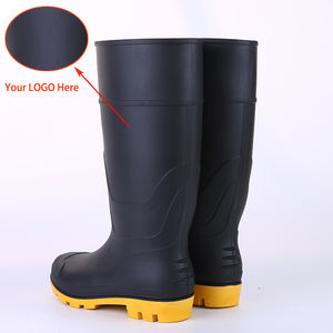 신상 여성용 그린 PVC 레인부츠 고급 웰링턴 부츠 미끄럼 방지 긴 장화 메쉬 고무 아웃도어 낚시 - Product Image 5