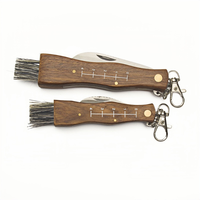Couteau de cueillette de jardinage professionnel couteau à champignons avec manche en palissandre brosse poche pliante avec porte-clés