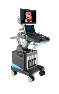 Kualitas tinggi jenis troli perangkat medis <span class=keywords><strong>128</strong></span> elemen pemeriksaan 19 tampilan LED warna <span class=keywords><strong>Ultrasound</strong></span> - Product Image 2