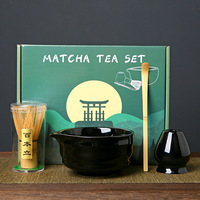 Ensemble de thé matcha, ensemble de fouets à matcha, chashaku en bambou, support pour fouet, ensemble d'accessoires pour matcha, ensemble complet pour la préparation du matcha, ensemble cadeau matcha
