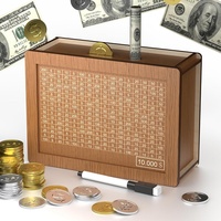 Geldbesparende dozen Spaarpot Rechthoekig Klassiek CFA USD Dollar Euro Compact Draagbaar Huishouden Slaapkamer Woonkamer Uniek cadeau