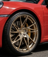 Jantes personnalisées en aluminium 6061-T6 forgé or, concaves profondes, directionnelles, type turbine, de 18 à 24 pouces pour supercars et coupés sport haut de gamme