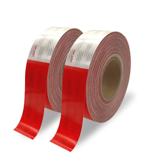 สติกเกอร์สะท้อนแสงสีขาวแดง DOT-C2 สำหรับรถบรรทุก รถพ่วง ป้ายเตือนความปลอดภัย - Product Image 1