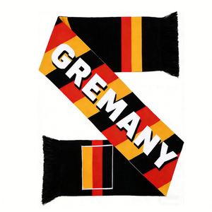 Écharpes de supporter de football en satin en gros, écharpes de club sportif pour encourager les fans de football avec logo personnalisé - Product Image 3