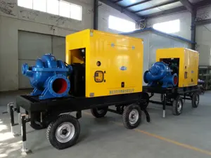Manufacturer 12inch Dewatering Diesel Water Pump Mobile Double Suction Split Pump Centrifugal Pump For Agriculture Irrigation