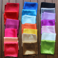 55*55cm carré uni en satin foulards en soie personnalisés en gros écharpe