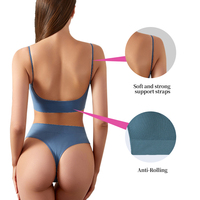 S-SHAPER sans jantes ensemble de soutien-gorge de sport bretelles minces sans couture coussinets amovibles ensembles de soutien-gorge et de slip ensembles de sous-vêtements pour femmes