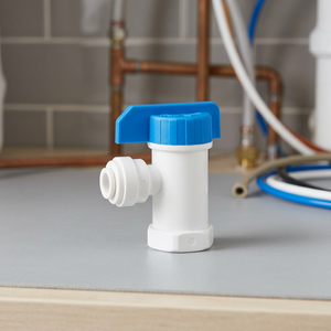 Vanne à boisseau sphérique de réservoir 1/4 "FPT par 1/4", connecteur rapide de tube OD 3/8 "pour système de filtre à osmose inverse d'eau RO - Product Image 2