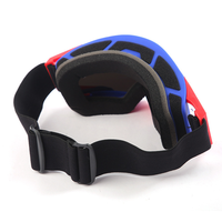 Lunettes de moto anti-buée à monture intégrale en TPU avec miroir, sangle réglable, protection UV400 pour moto tout-terrain, motocross, VTT