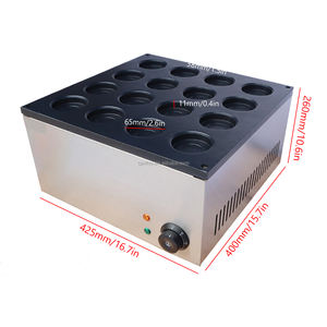 赤豆ケーキメーカーパンケーキマシン16個入りノンスティック電気ワッフルスナックベイカー - Product Image 6