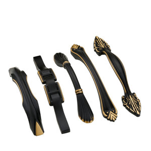 Lcedis Classic Chinese Style Cabinet Handles Brass Drawer Door Hardware Antique Furniture <b>Knobs</b> <b>Black</b> Gold Finish - Product Image 5