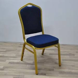 Vendita calda di alta qualità sala impilabile evento di nozze oro sedia da festa in tessuto rosso Hotel banchetto sedie - Product Image 4