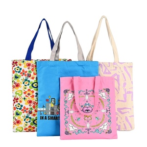 Custom Printed Logo Cotton <strong>Canvas</strong> Tote <strong>Bag</strong> with Long <strong>Handle</strong> <strong>Personalized</strong> Promotional Reusable Plain Blank Shopping <strong>Bags</strong> - Product Image 1