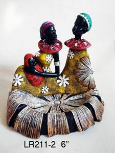Sculpture africaine en résine de style folklorique - Décoration d'intérieur Marque <span class=keywords><strong>TRIO</strong></span> - Product Image 5