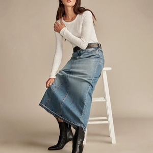 <strong>Plus</strong> <strong>Size</strong> <strong>Denim</strong> <strong>Skirt</strong> Women Stretch High Waisted Jeans <strong>Skirt</strong> Workwear - Product Image 2