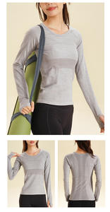 T-shirt de sport à manches longues pour femme, mignon, ajusté, respirant, à séchage rapide, pour le yoga, la course à pied et la remise en forme - Product Image 6