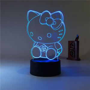 Personnaliser chambre acrylique nouveauté Design bois clair cadre <span class=keywords><strong>photo</strong></span> éclairage 3D Led Illusion d'<span class=keywords><strong>optique</strong></span> lampes blanc chaud nuit lampe - Product Image 4