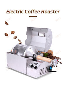 0-60 RPM 조절 가능한 전기 미니 커피 원두 로스터 400g 용량 스테인리스 스틸 + 석영 유리 드럼 원두 콩 로스팅 기계 - Product Image 5