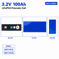 Cellule de batterie LiFePO4 prismatique 3,2 V 100 Ah pour stockage solaire, camping-car, marine, chariot élévateur électrique