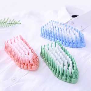 Brosse de nettoyage flexible en plastique avec poils doux en nylon pour la lessive domestique, le bain, les robinets, utilisation multifonctionnelle - Product Image 1