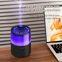 Hxtc88 7 couleurs veilleuse 3D feu flamme lave souffle fissure arrêt automatique brume fraîche purificateur humidificateur Usb voiture parfum diffuseur