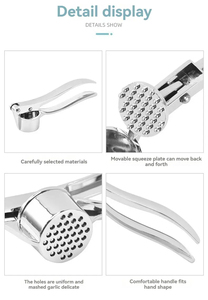 Prensa de Ajo al por Mayor Antideslizante con Clip Engrosado, Multifuncional, de Zinc, Ecológica y Apta para Lavavajillas - Product Image 2