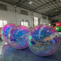 Ballon miroir gonflable coloré pour décoration de mariage, boule miroir suspendue gonflable multicolore