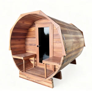 غرفة ساونا بالأشعة تحت الحمراء مخصصة لثلاثة أشخاص، طيف كامل، مصنوعة من خشب الأرز الكندي، للاستخدام الداخلي والخارجي - Product Image 6