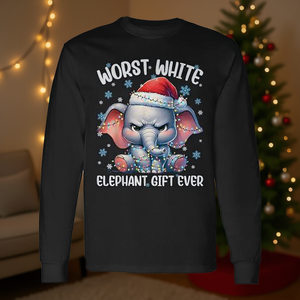 Worst White Elephant Ever Christmas T-shirt à manches longues, cadeau de Noël, moins de 15 20 - Product Image 3