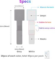 Kit d'organisation de câbles en nylon pour la gestion des câbles, support de câbles d'alimentation pour la maison et le bureau