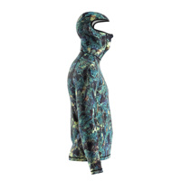 Haut de surf à capuche pour homme, protection du cou et du visage, haut de compression à séchage rapide anti-UV pour les sports nautiques