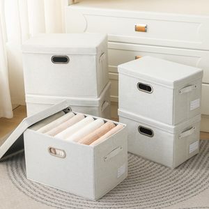 Large Collapsible Storage Container <strong>with</strong> Lid Fabric Foldable Storage Box Organiser Container <strong>Basket</strong> <strong>Cube</strong> <strong>with</strong> Lid for Home - Product Image 3