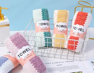 Wholesale Polyester High Quality Thick Absorbent Coral Fleece Bath Towel Set Face Towel 1 Piece Set Super Soft Microfiber Towel