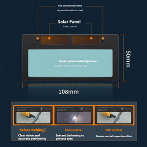 Auto oscuramento <span class=keywords><strong>occhiali</strong></span> di <span class=keywords><strong>saldatura</strong></span> con sensore solare e lenti blu per oscuramento sotterraneo - Product Image 3