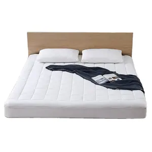 Couvre-matelas en coton respirant direct d'usine, coussin de refroidissement brodé matelassé pour hôtel et salon, 1 pièce