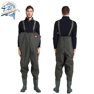 Demi-cuissardes de pêche une pièce Pantalon d'eau respirant en PVC avec fourche arrière épaissie Matériel de pêche du fabricant - Product Image 5