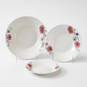 Assiettes rondes en porcelaine blanche de différentes tailles, ensemble de plats en céramique et d'assiettes à dîner pour hôtel restaurant en vrac - Product Image 4