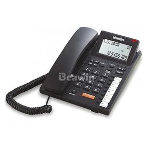 Téléphone filaire au design classique Unidens <span class=keywords><strong>avec</strong></span> grand écran LCD tête haute et téléphone <span class=keywords><strong>fixe</strong></span> <span class=keywords><strong>avec</strong></span> <span class=keywords><strong>haut</strong></span>-<span class=keywords><strong>parleur</strong></span> et calculatrice d'identification de l'appelant - Product Image 1