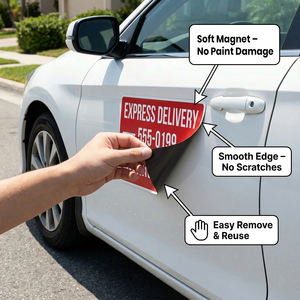 Letrero Magnético Personalizado para Auto, Imán Suave con Impresión UV, Resistente al Agua, Reutilizable, Adhesivos Personalizados para <span class=keywords><strong>Agencia</strong></span> de Viajes - Product Image 3