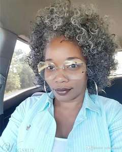 Накладной хвост-пучок Shake Go Grey Kinky Brazilian Virgin Remy из натуральных человеческих волос, на клипсах, на завязках, афро-пучок, чиньон, яки, DIVA, 140 г, без - Product Image 6