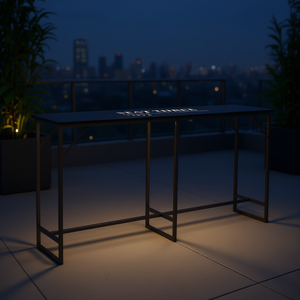 Seat For Three <b>Bar</b> <b>Table</b> 3 Seater Metal Industrial Modern Design Commercial Furniture - Product Image 2