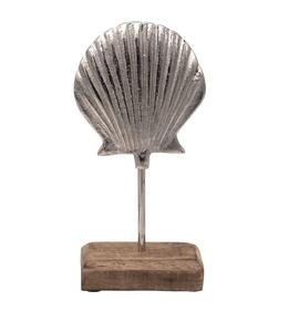 Coque décorative sur Base en bois manga, support métallique, décoration Maritime - Product Image 1