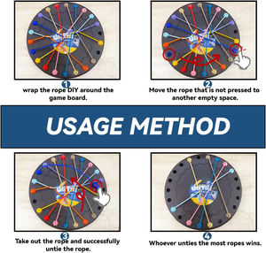 Jeu de défi de dénoulement de cordes pour enfants, jouet de stratégie et de <span class=keywords><strong>puzzle</strong></span>, idéal pour la famille et les parents, jeu de dénoulement de nœuds intellectuel - Product Image 5