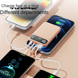 10000mAh Slim Type-C ngân hàng điện với LED hiển thị xách tay USB sạc cáp được xây dựng trong pin sạc cho điện thoại - Product Image 4