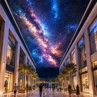 Écran LED 3D P8 à économie d'énergie, grand angle de vue, affichage LED fixe extérieur pour centres commerciaux, projets d'affichage culturel et de contenu créatif