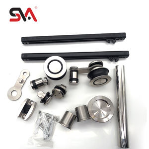 Double tampon Salle <span class=keywords><strong>de</strong></span> bain Hôtel Fermeture douce SVA-0029S2 Acier inoxydable Douche <span class=keywords><strong>Porte</strong></span> en verre Quincaillerie <span class=keywords><strong>Porte</strong></span> Glissière Système - Product Image 4