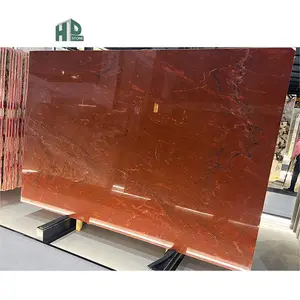 Dalle de pierre naturelle en marbre rouge de fer de haute qualité pour escaliers de comptoirs