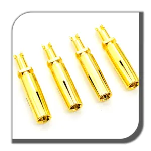 Personalizado ouro latão split contato pinos fêmea oco latão crimping terminal pin