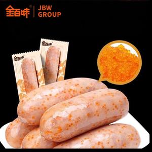 Salsichos de carne seguros para alimentos de alta qualidadeEmbalagem de alimentos perfeitosRoe de peixe fresco com carne de porco para um excelente sabor