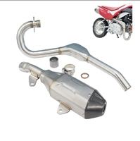Pièces et accessoires CRF110F, silencieux d'échappement en acier inoxydable CRF110F, échappement CRF110 avec dessus en carbone, diamètre intérieur du silencieux 39 mm
